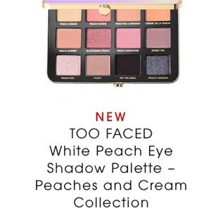 Too Faced white peach eyeshadow pallet